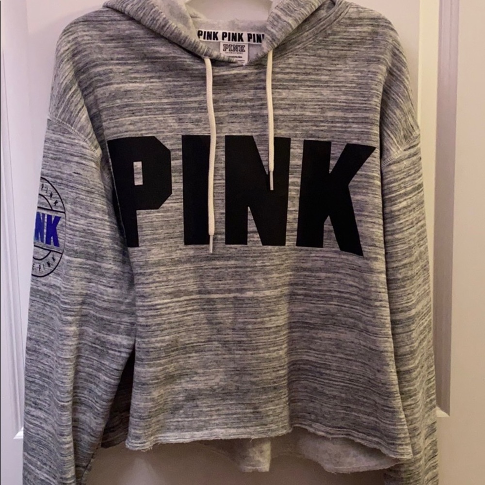 Pink cropped hoodie